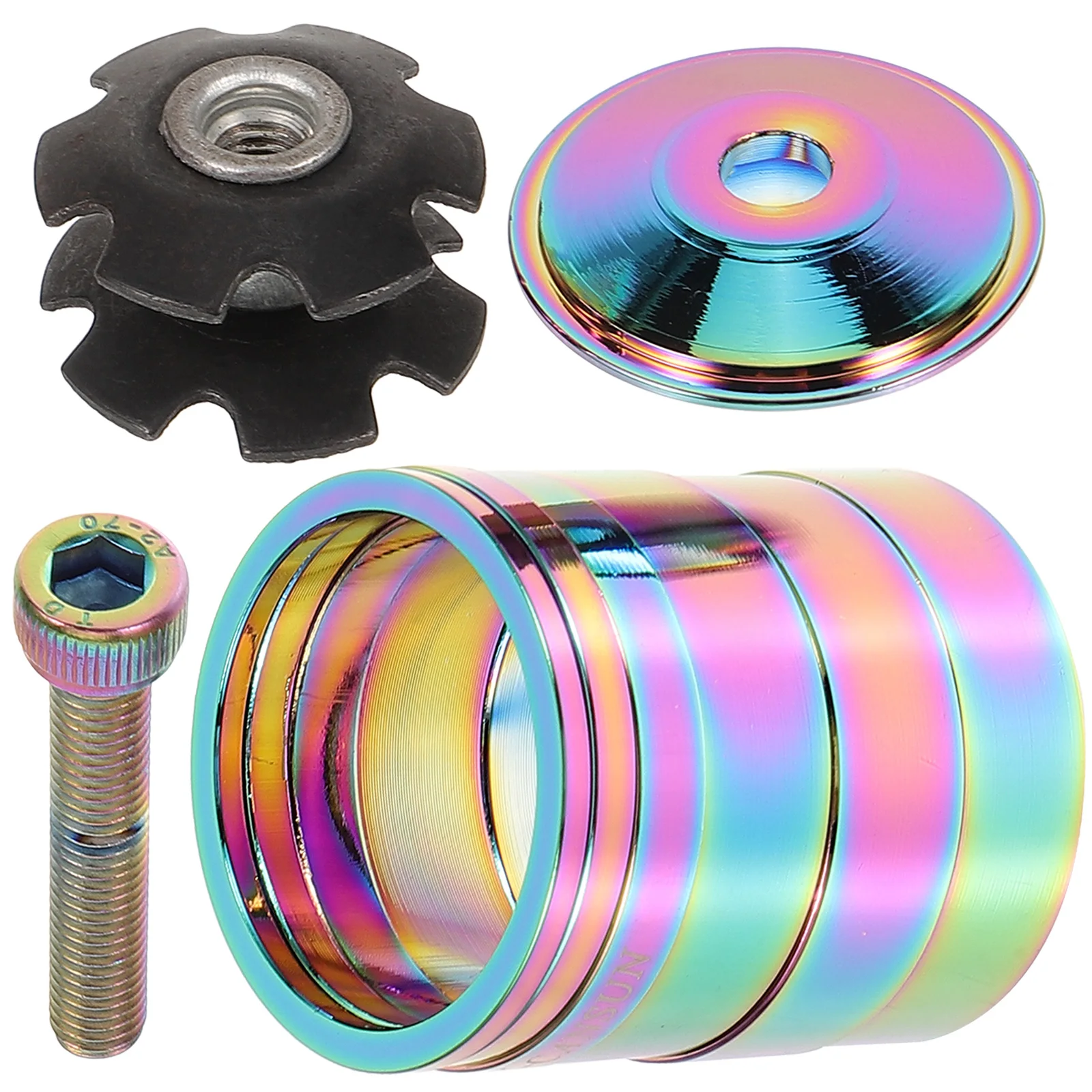 

1Set Bicycle Headset Spacers Aluminum Alloy Durable Stem Spacer Road Bike Washer Gasket Replacement Bike Accessory