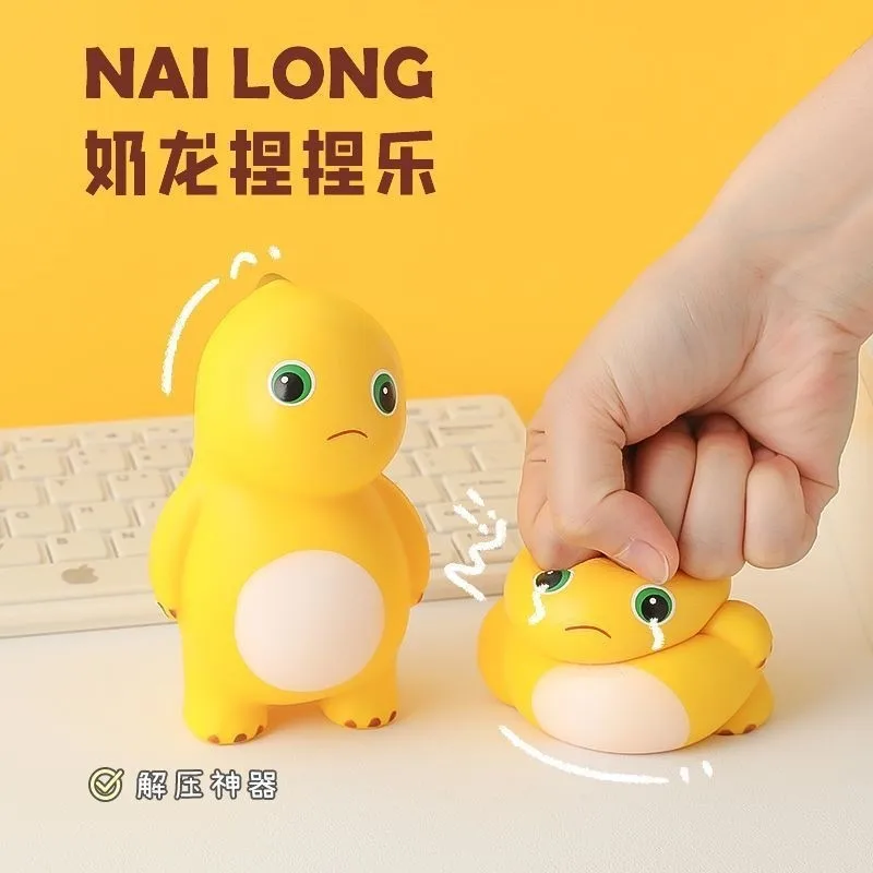 Pequeno dragão de leite anime figura alívio do estresse boneca plutônio lento rebote brinquedos crianças presentes sala estudo quarto decoração mesa ornamento