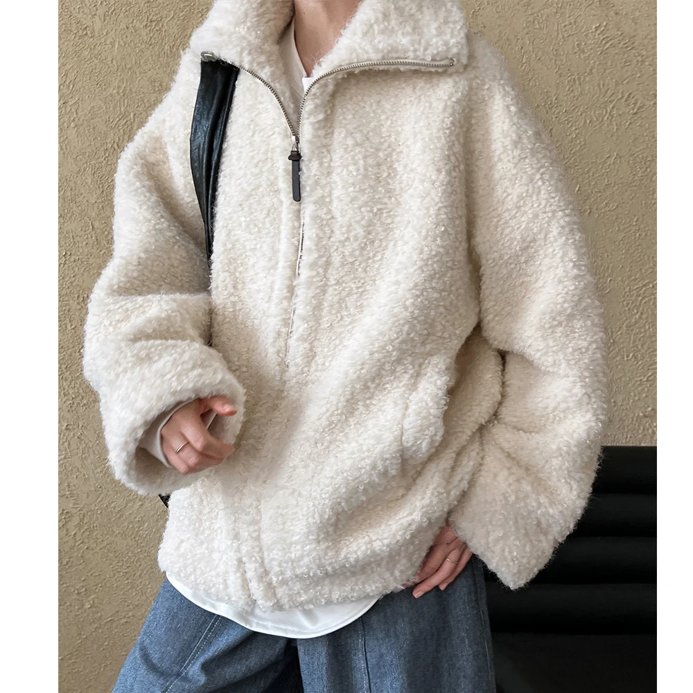 2025 Women Winter Warm Coat Furry Faux Fur Coat Loose Style Big Collar Jacket Women Thick Coat Casaco Feminino