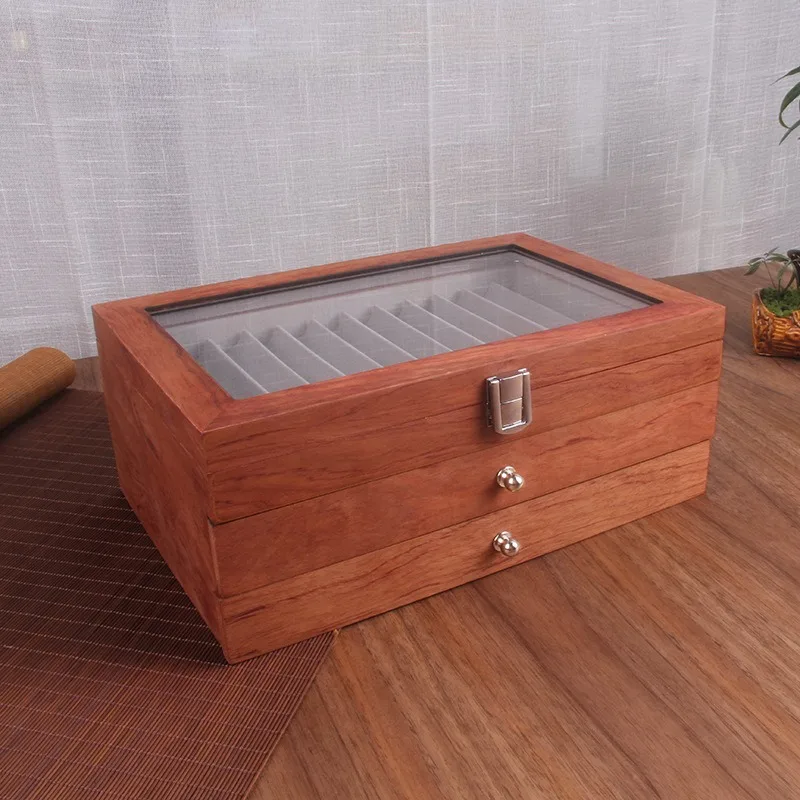 Wooden pen box 12 retro rosewood pen display box 34 walnut pen storage box