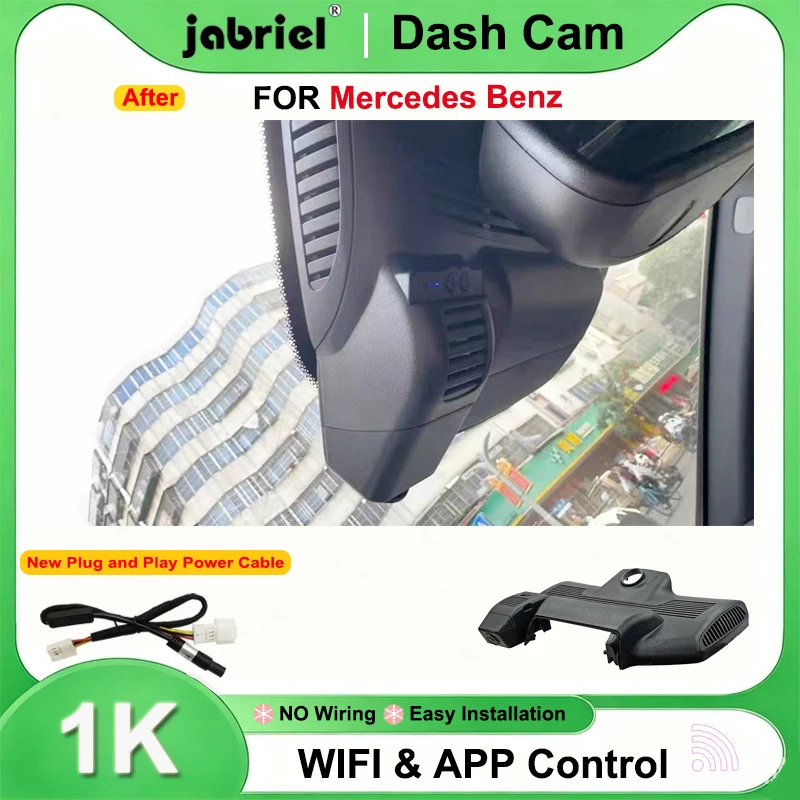 Jabriel for Mercedes Benz S Class w222 S320 S350 S450 S500 S65 S63 for Maybach S Class w222 2018 2019 2020 2021 1K Wifi Dash Cam