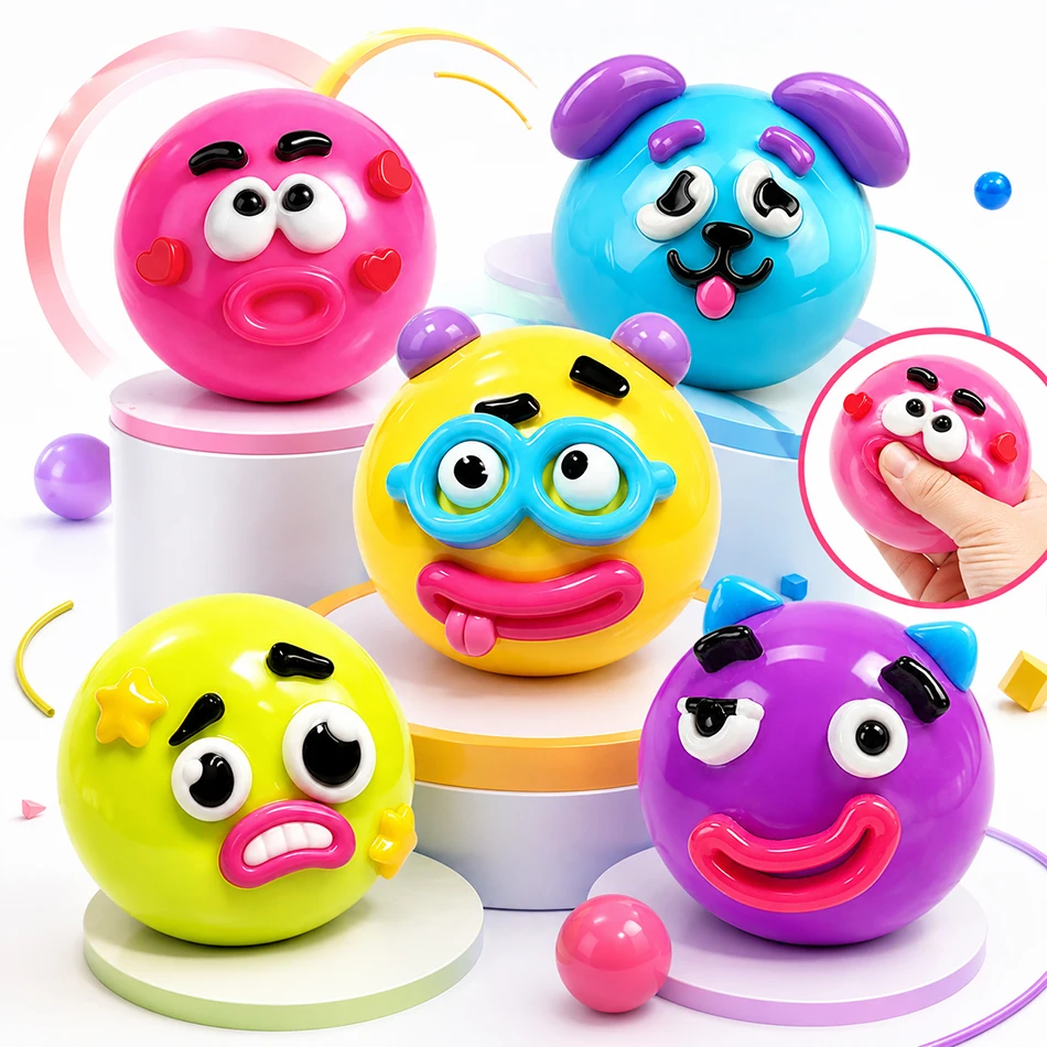 Heiß begehrte Smushers Squishy, Curiosities Dog Face Swap Squishy Spielzeug, weiches, formbares, niedliches Slow-Rise-Quetschspielzeug, entspannendes sensorisches Spielzeug