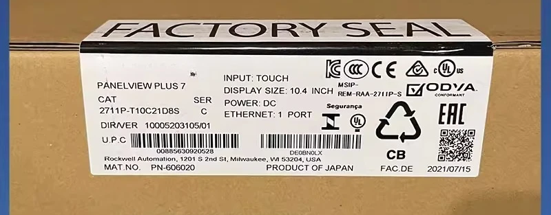

2711P-T10C21D8S PanelView Plus 7 standard color end point 2711PT10C21D8S