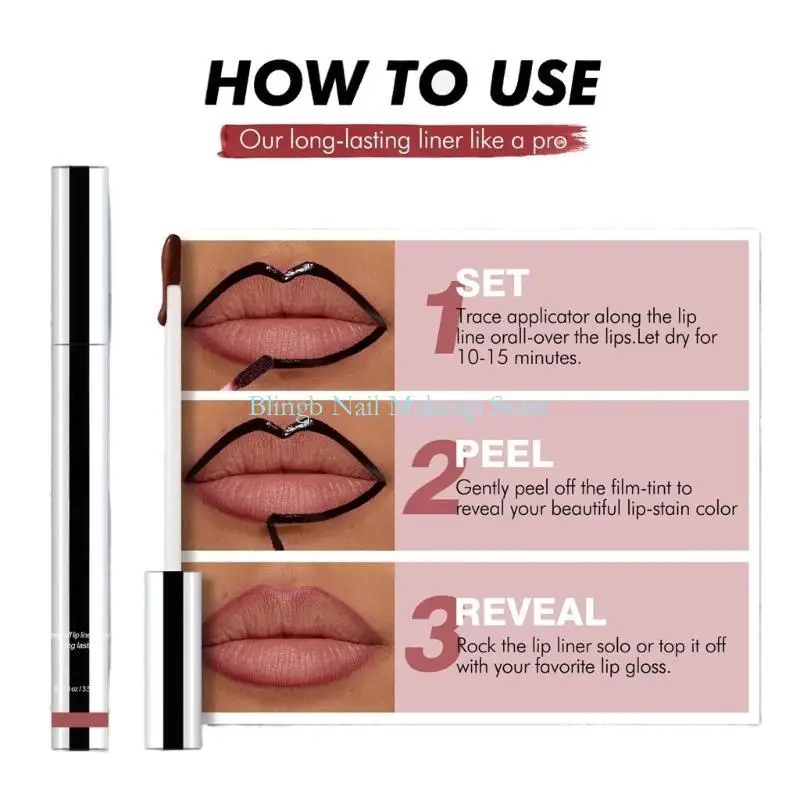 28ta natuurlijke afwerking lip voering potlood vlekbestendig waterbestendige lip -definieer