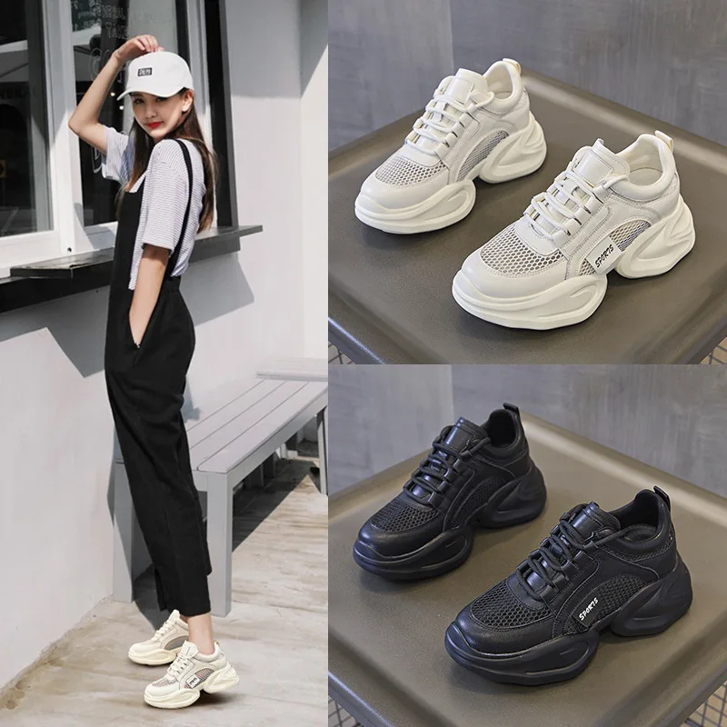 Women's casual shoes 2026 spring new item casual interior height increasing thick soled shoes women's shoes