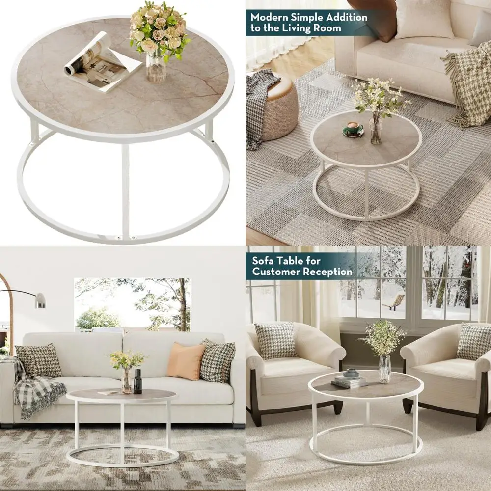 

Современный журнальный столик из белого мрамора для гостиной и домашнего офиса, подходит для небольших помещений