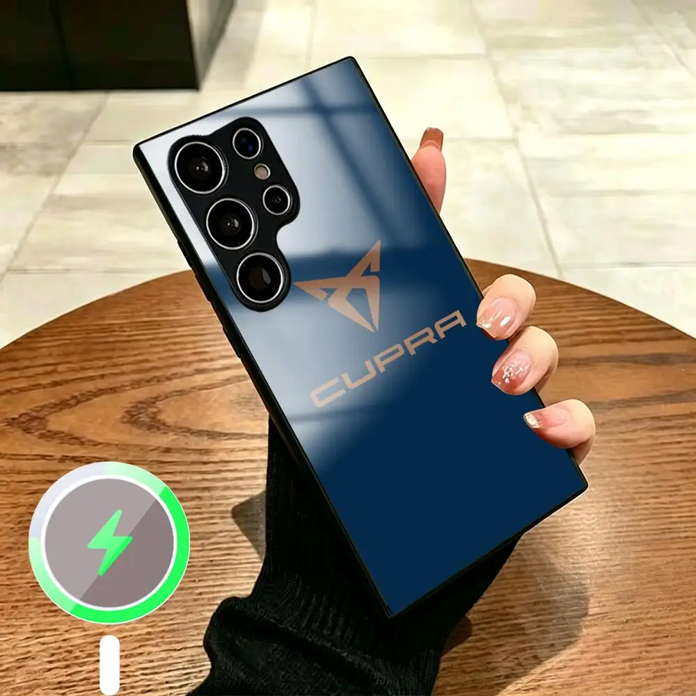 Cool ins logo C-Cupra   Phone Case For Samsung S26 S25 S24 S23 S22 S21 Plus Ultra Fold A Glass Magnetic Case