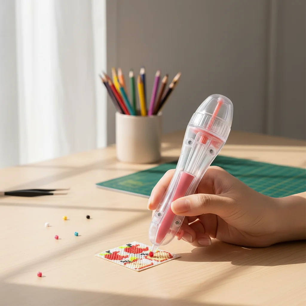 DIY Beaded Pens, 2.6mm 3D Pixel Puzzle Bead DIY Automatic Bead Pen | DIY Handmade Bead Puzzle Pen, Ergonomic Grip Design,