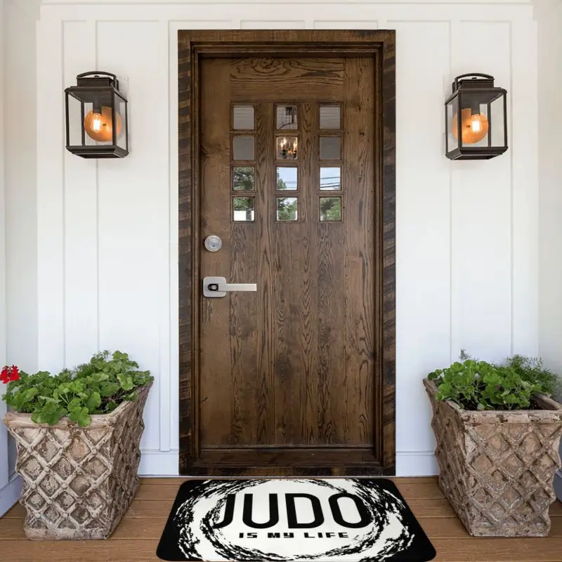 Judo Is My Life Doormat Non-Slip Kitchen Bathroom Mat Garden Garage Door Floor Entrance Carpet Rug