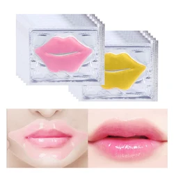 Mascarilla de labios con colágeno de cristal 20 piezas, parches hidratantes para labios rosas, Cosméticos coreanos, cuidado de la piel, Belleza