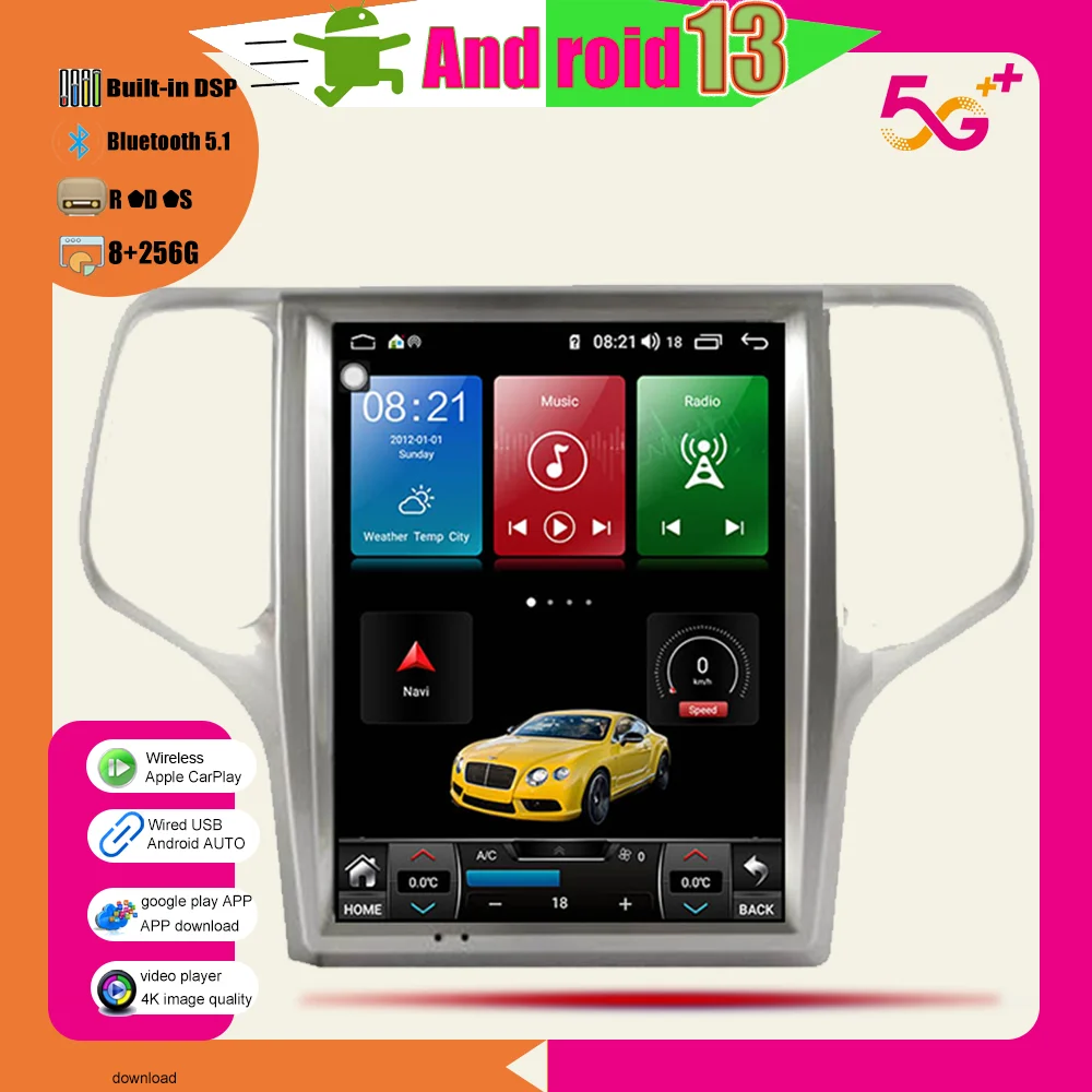 

Автомагнитола для Jeep Grand Cherokee 2008-2013 Android 13 с GPS-навигацией и мультимедийным проигрывателем