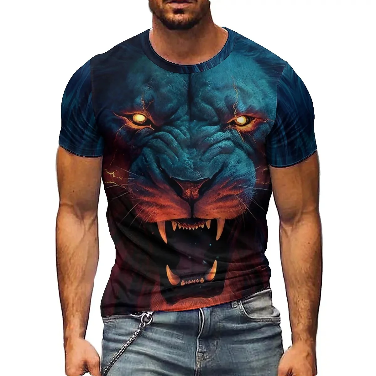 Men's 3D Printed Short-sleeved T-shirts for Everyday Wear Are Soft and Comfortable, Featuring All-over Prints on Men's and Women
