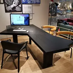 Modern Minimalista computador madeira maciça Desk, Boss Desk, leve e luxuoso