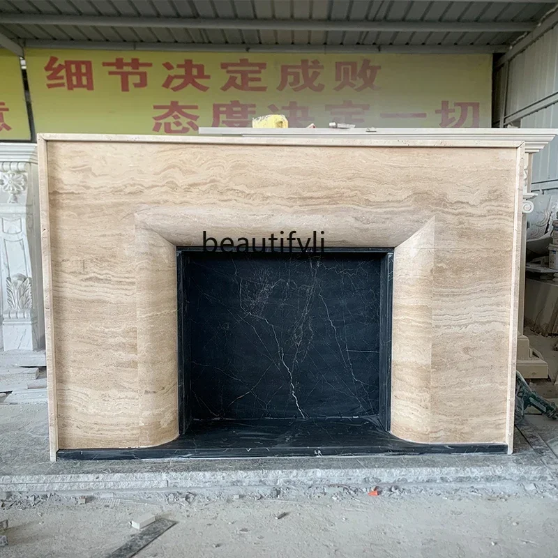 

Marble Fireplace French Vintage Natural Travertine Fireplace Living Room Fireplace Stone Y06