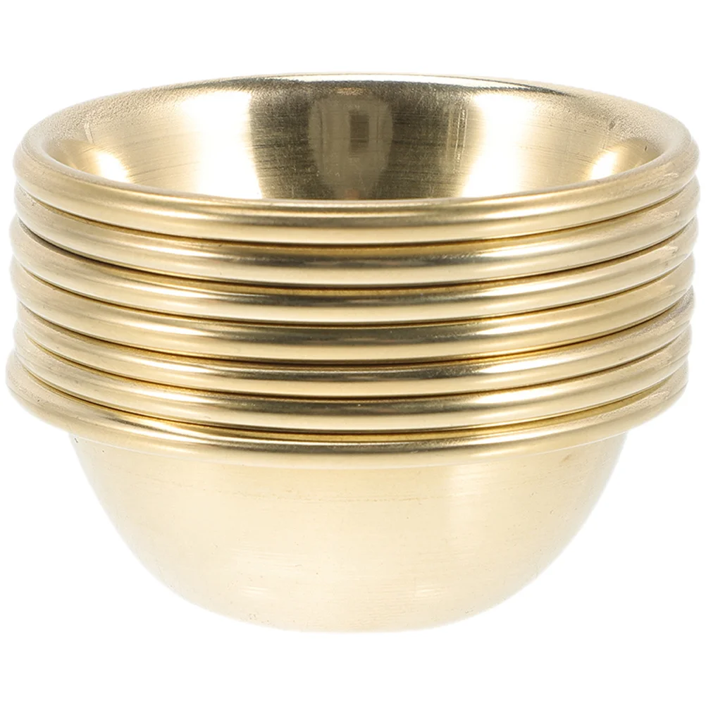 

7Pcs Brass Offering Bowls Buddhist Temple Water Cups Decorative Worship Bowls for Meditation Tibetan Rituals Water Offering Bowl