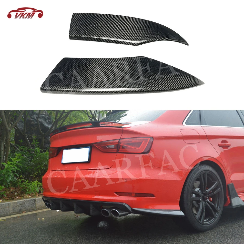 

For A3 S3 Carbon Fiber / FRP Rear Bumper Lip Splitters Aprons Flaps Cupwings for Audi A3 S3 Sedan 2014 2015 2016 Car Styling