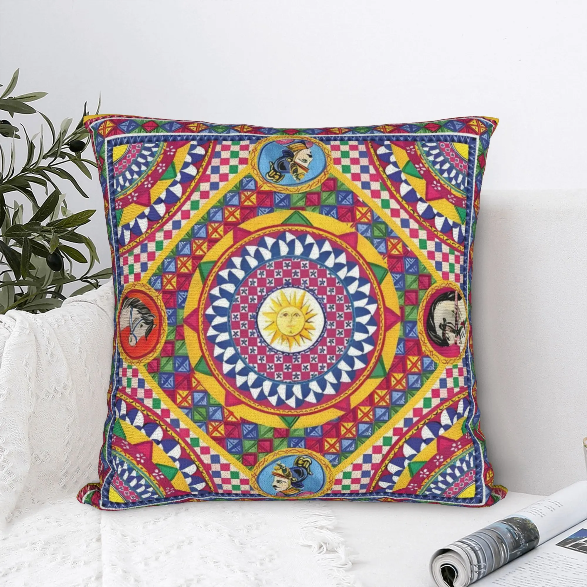 Italy Cute Print Sicilia Sicily Pillow Cover  Comfy Cushion Cover Novelty Pillow Case For Sofa Home Decoration