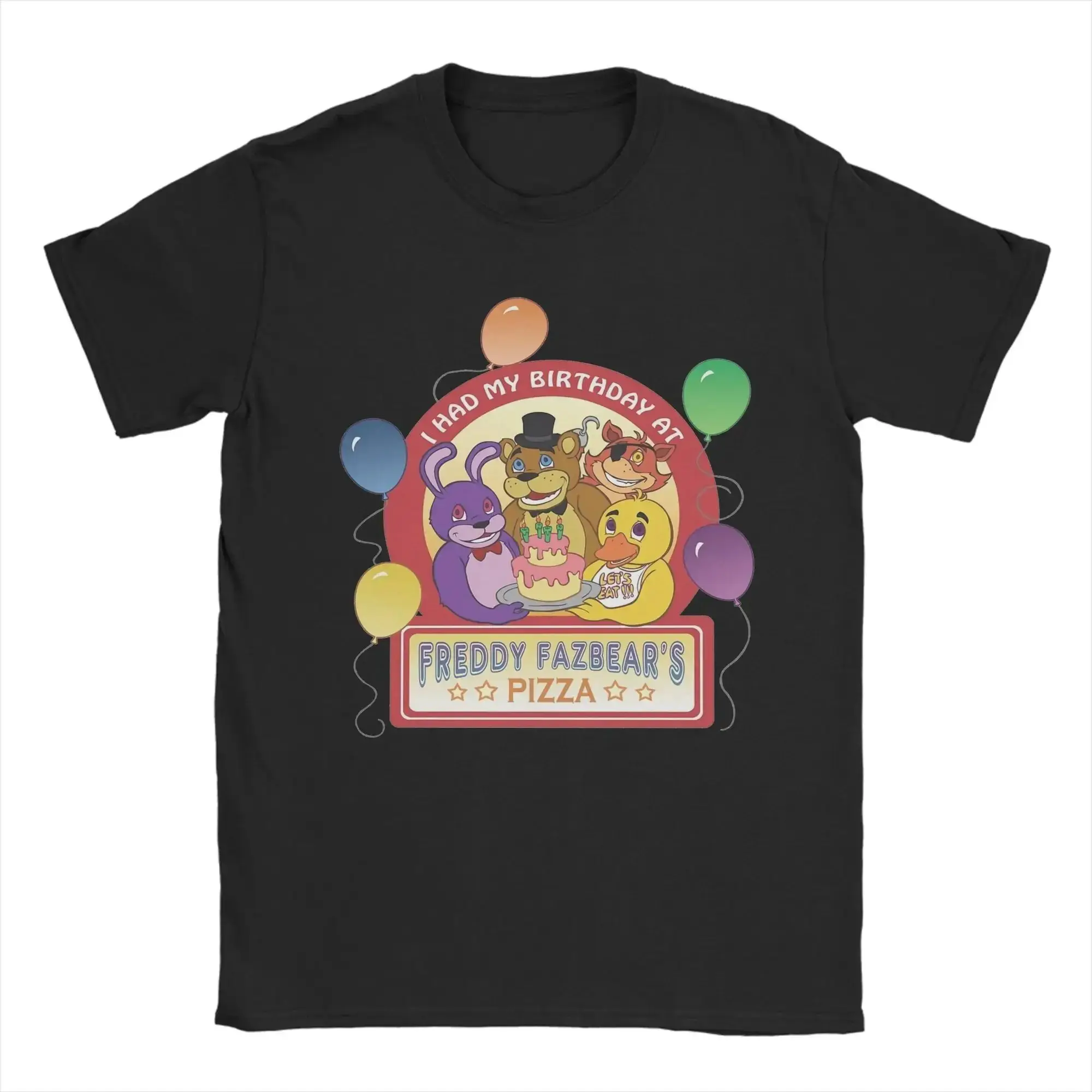 Hot Games  Tops Five Nights At Freddy's Freddy Fazbear's Pizza T-Shirt Vintage Fashionable Short-sleeved Unisex