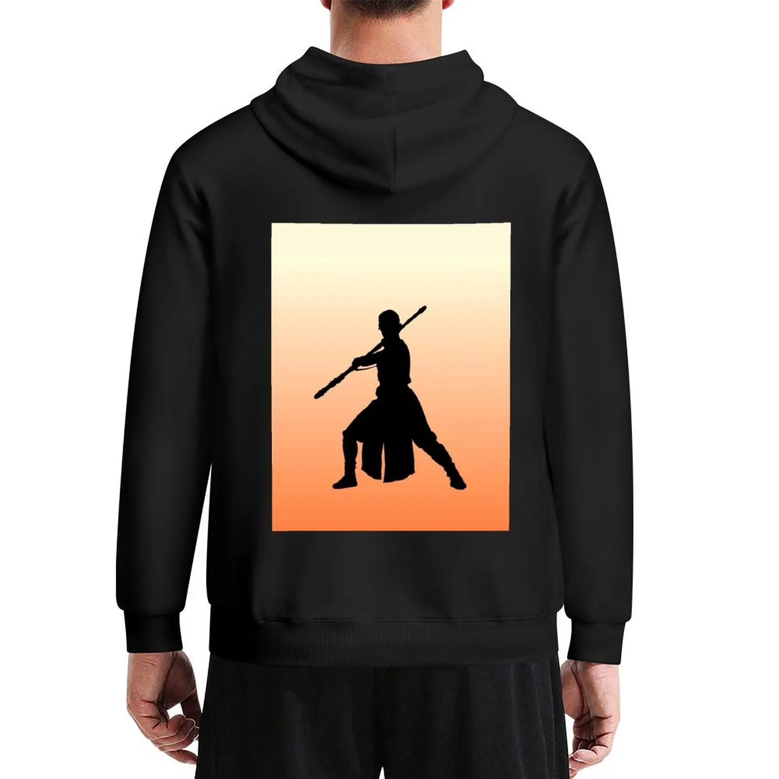 

Rey - Fighting Stance Silhouette Hoodie mens clothes autumn mens clothing new hooded tee