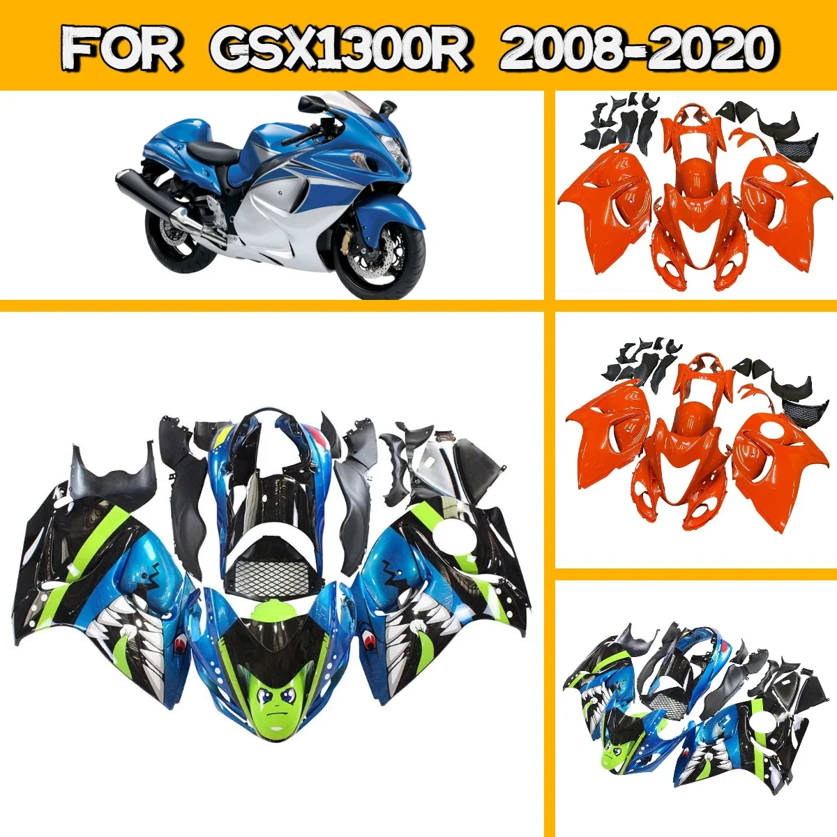

Высококачественный комплект обтекателей для мотоцикла Suzuki GSX1300R 2008-2020 из ABS-пластика, подходит для моделей 08-20 GSX 1300R