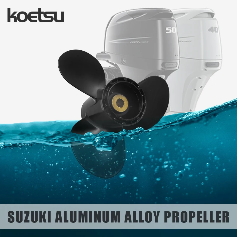 KOETSU Aluminum Alloy Propeller, Suitable for Suzuki Outboard Motor, Motor Accessories Aluminum Alloy Motor Blades