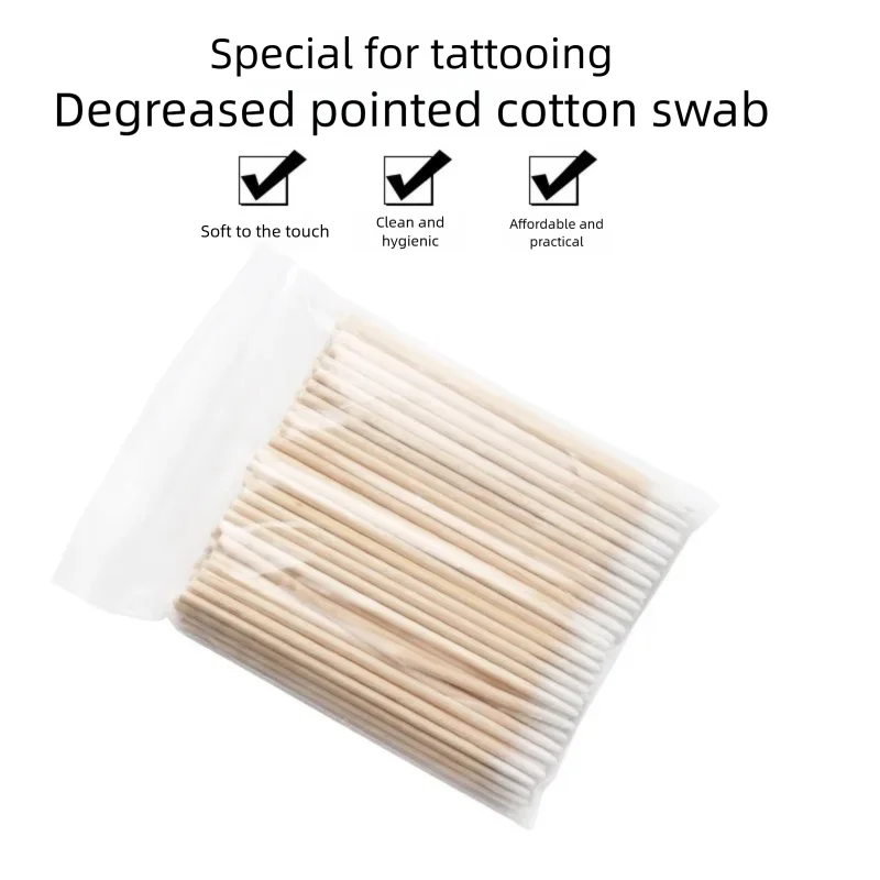 100/300pcs Disposable Wooden Micro Bud Swabs Lint Free Eyelash Extension Glue Removing Tools Makeup Mini Brush