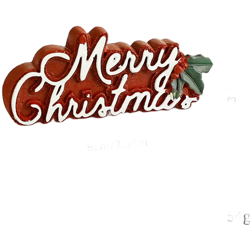 Mini ornement d'arbre de noël en résine créative, conçu pour l'affichage de vacances, combination de dessins animés et de influences européennes