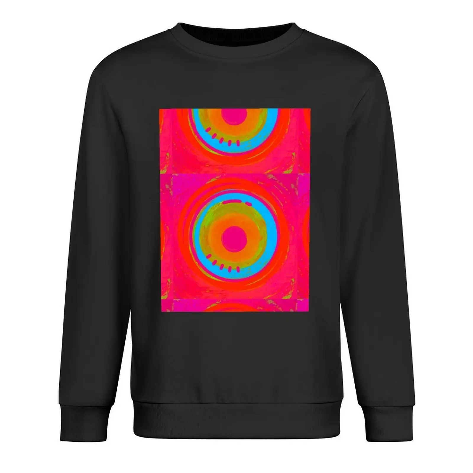 

FIESTA ABSTRACT IN ORANGE, FUCHSIA, RED AND TURQUOISE Pullover men's winter sweater mens designer clothes winter man sweatshirt