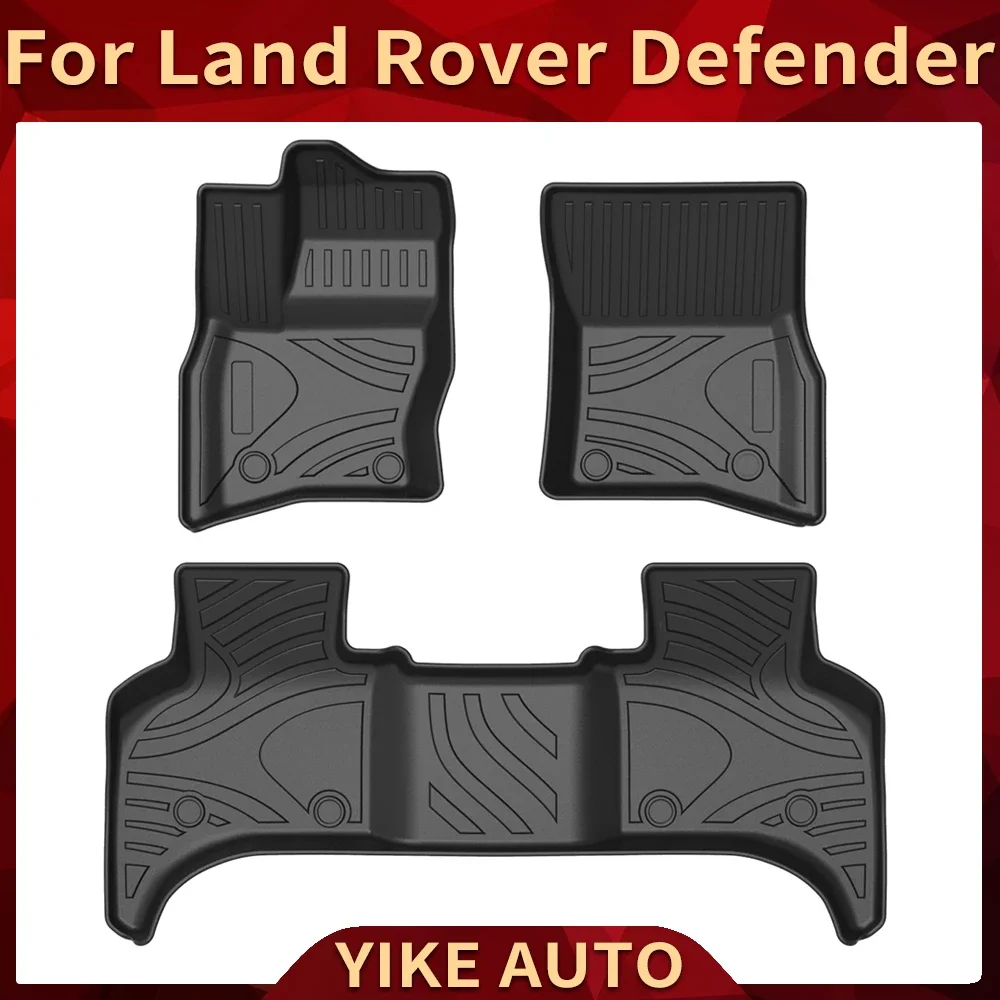 For Land Rover Defender 110 L663 2020-2023 5-doors Petrol Auto Car Floor Mats TPE Foot Mats Odorless Pad Waterproof Tray Mat