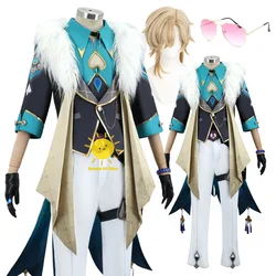 Game Aventurine Cosplay Honkai Star Rail Cosplay Costumes Aventurine Coat Suits Uniform Blonde Wig Halloween Party Cos Adult Men