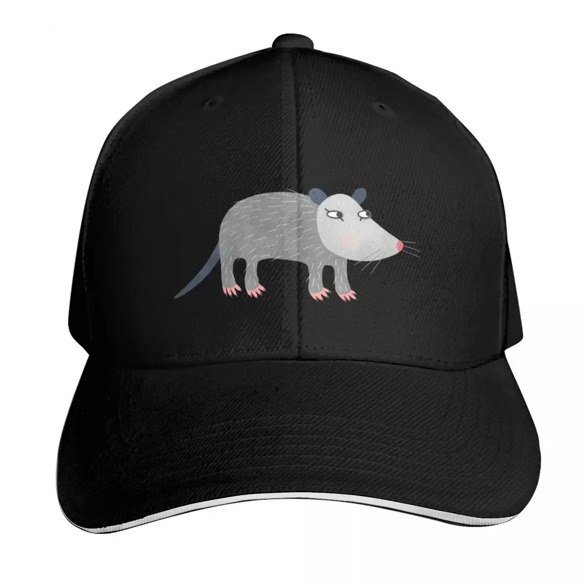 Possum Baseball Cap Strapback Dad Hat Six Panel Structured Crown Sun Protection UPF 50+