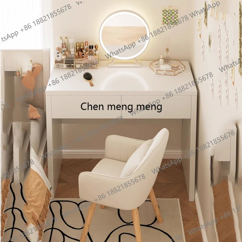 

RR Simple Light Dressing Table Drawer Mirror European Luxury Dressing Table Perfume Desk Tocador De Maquillaje Home Furniture