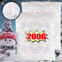 Christmas Artificial Snowflakes Winter Fake Snow Flakes White Snow Powdered Xmas Tree Decoration DIY Snow Scene Props Supplies