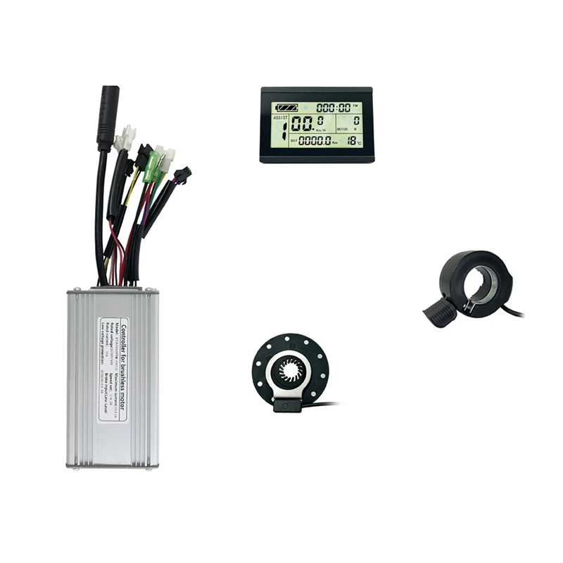 Electric Bicycle 22A Sine Wave Common Head Controller Metal+Plastic As Shown With LCD3U Meter Electric Bicycle Light Display