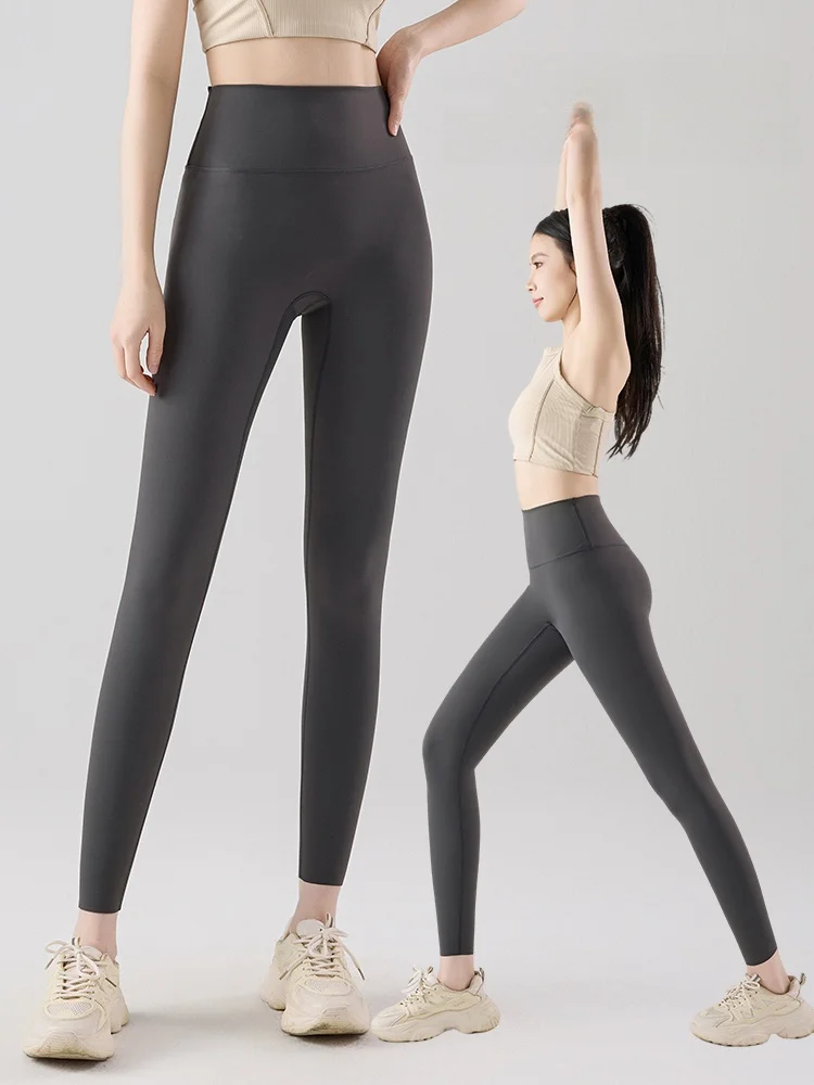 Cintura alta calças de yoga das mulheres fitn arca pele barriga controle bunda levantamento calças esportivas sem deslizamento ba cintura ket