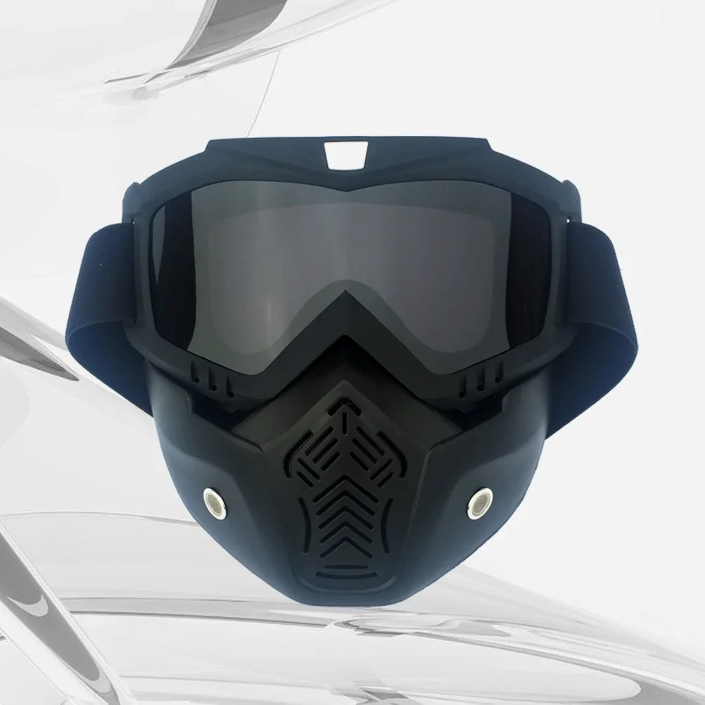 

Retro Goggles Matte Black Frame Grey Lens Uv400 Protection Tpu Frame Pc Lens Elastic Band High-Density Sponge For