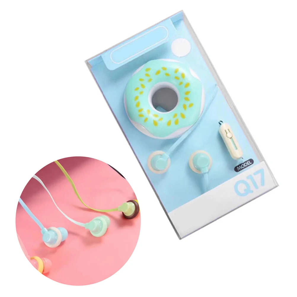 

Bass Headphones Donut Earbuds Anti Tangle Wire In Ear Comfortable Soft Rubber Coated Music Calls 3 5mm Jack Storage Design