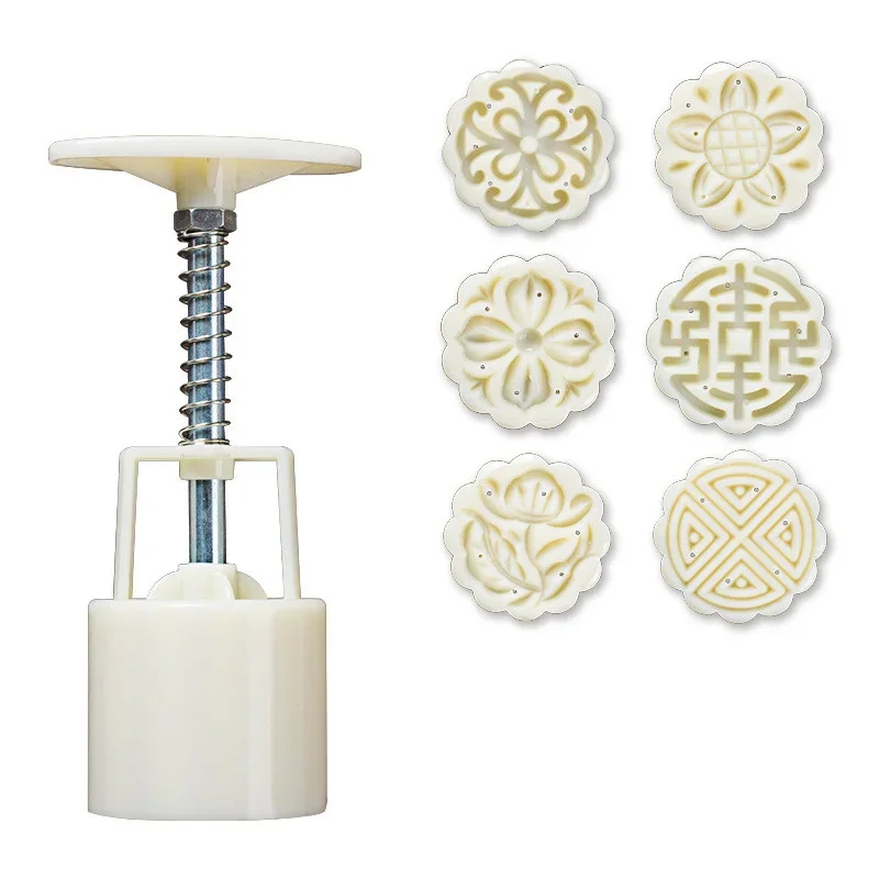 1set DIY Baking Mooncake Mold Hand Press Cookie Stamp Moon for Cake Decor pasticceria strumento fai da te Bakeware Bar Tool Mid Autumn Festival