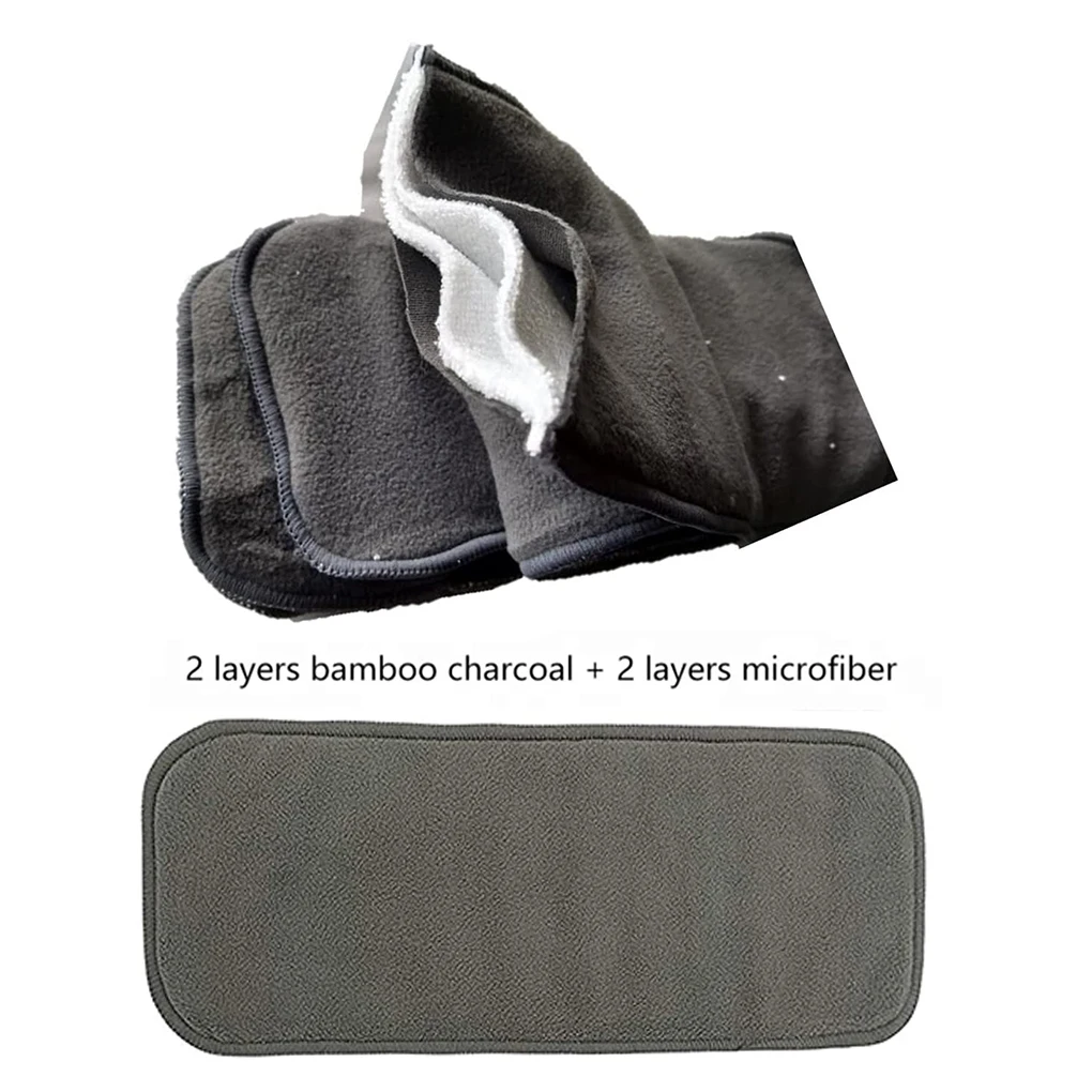 Baby Diaper Inserts Breathable Bamboo Charcoal Nappy Liners Replacement