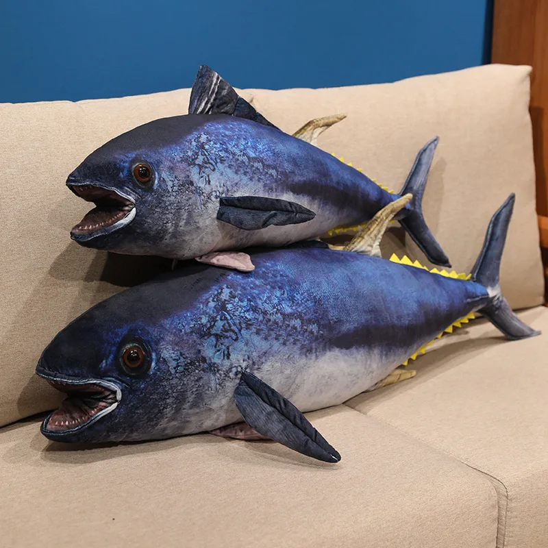 

50-110cm 3D Simulation Fish Plush Toys Stuffed Big Tuna Plush Pillow Creative Carp Sofa Sleep Pillow Cushion Xmas Gift Kids Toy