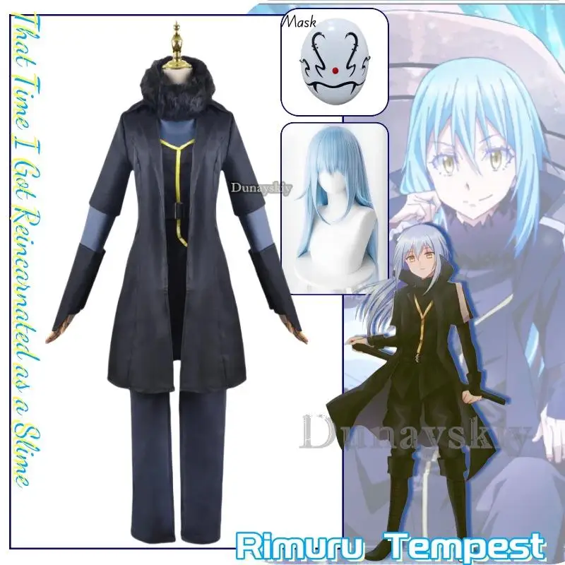 

Rimuru Tempest Anime That Time I Got Reincarnated As A Slime Cosplay Costume Wig Mask Suit Clothes Set Halloween Carnival