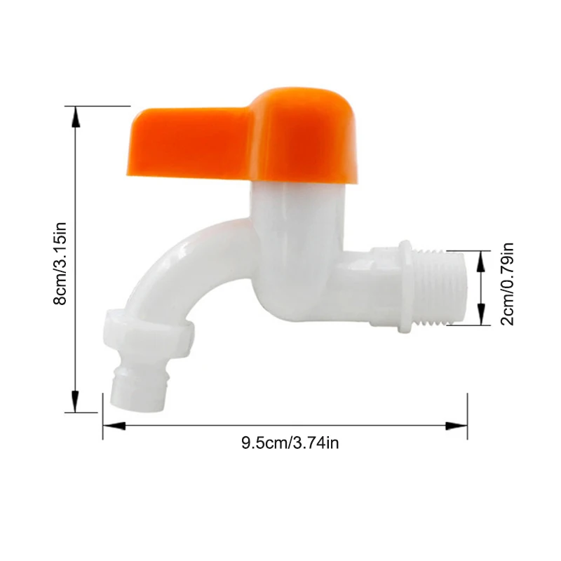 Household PVC Plastic Faucet, Washing Machine, Outdoor 4-point Cold Water Faucet In Public Places