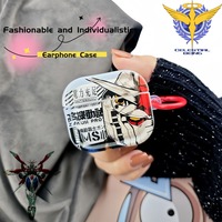 Gundam Earphone Case Anime Cartoon Personalized Creative Fashion Suitable for AirPods 4/3/1/2 Protective Cover Birthday Gift