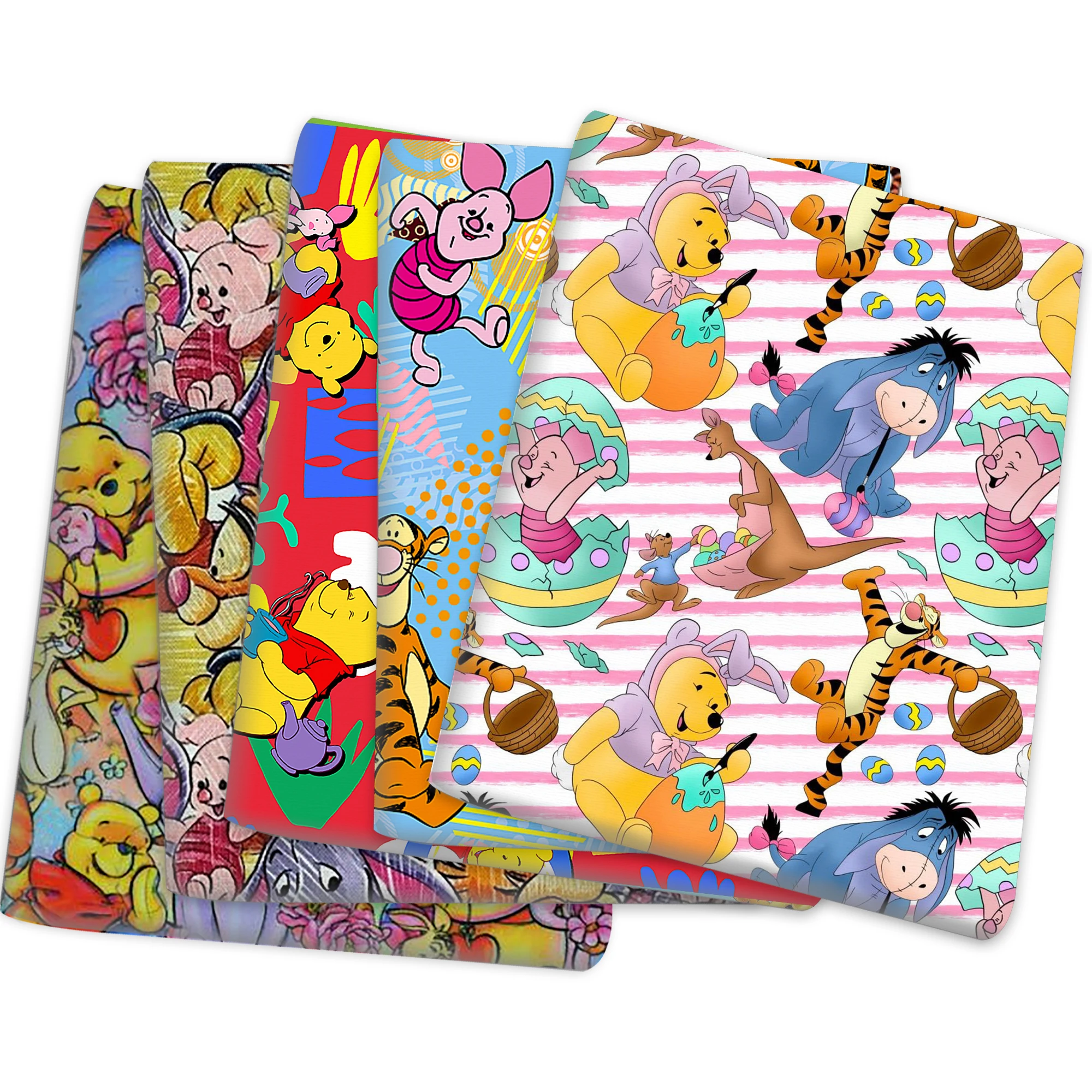 Disney Winnie the Pooh 50*145cm Polyester Cotton Fabric Sewing Quilting Fabric Needlework Material DIY Handmade Cloth Home