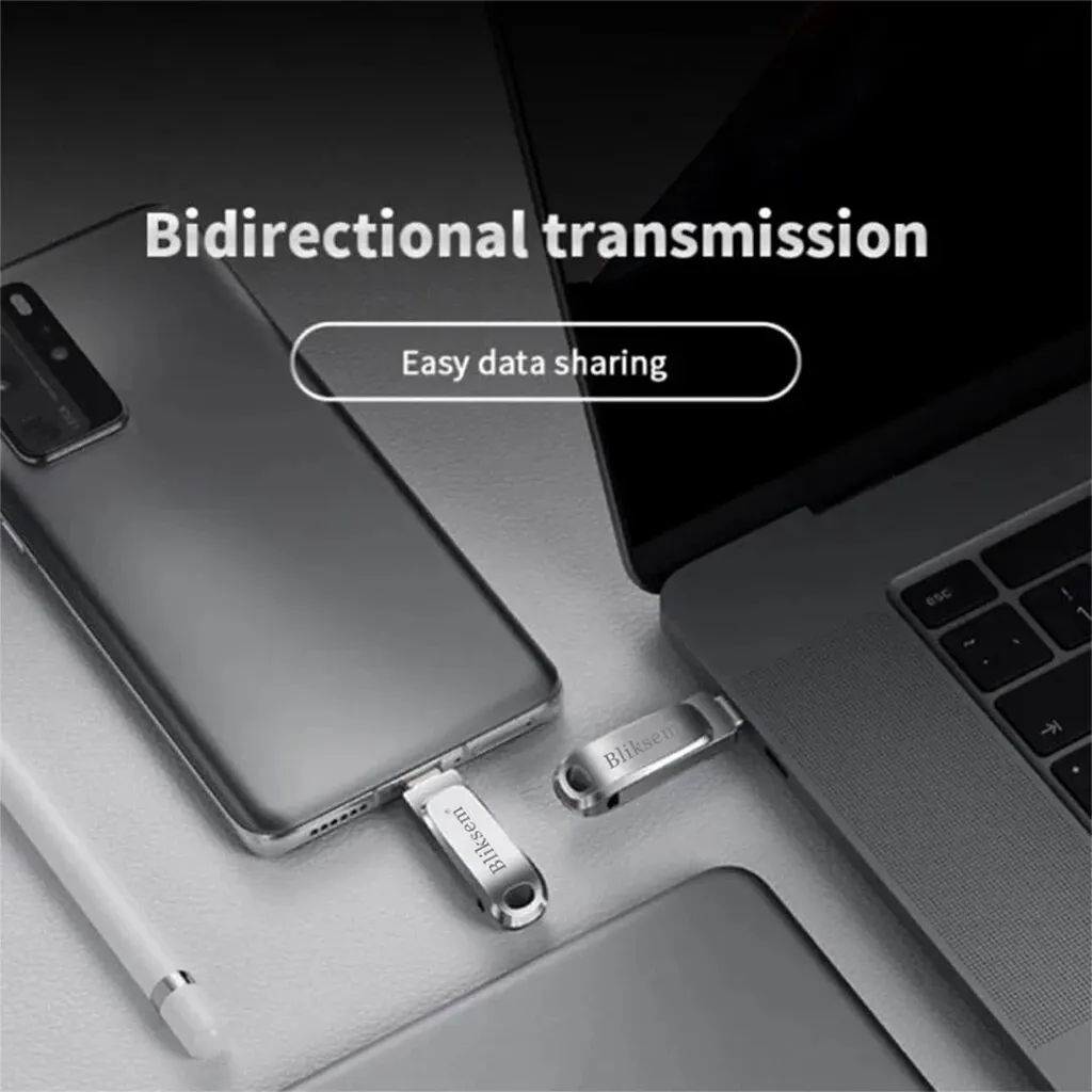 Bliksem TYPE-C USB 플래시 드라이브, TYPE-C PC용 고속 USB 플래시 드라이브, 128GB USB 2.0 TYPE-C, 32GB, 64GB, 128GB