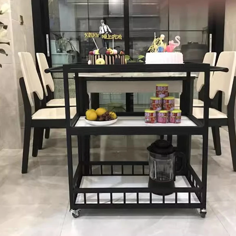 

Highstyle Drink Trolley Luxury Cart Wagon Bar Hotel Small Janitorial Stainless Basket Serving Carrying Crochet Rolling Hand