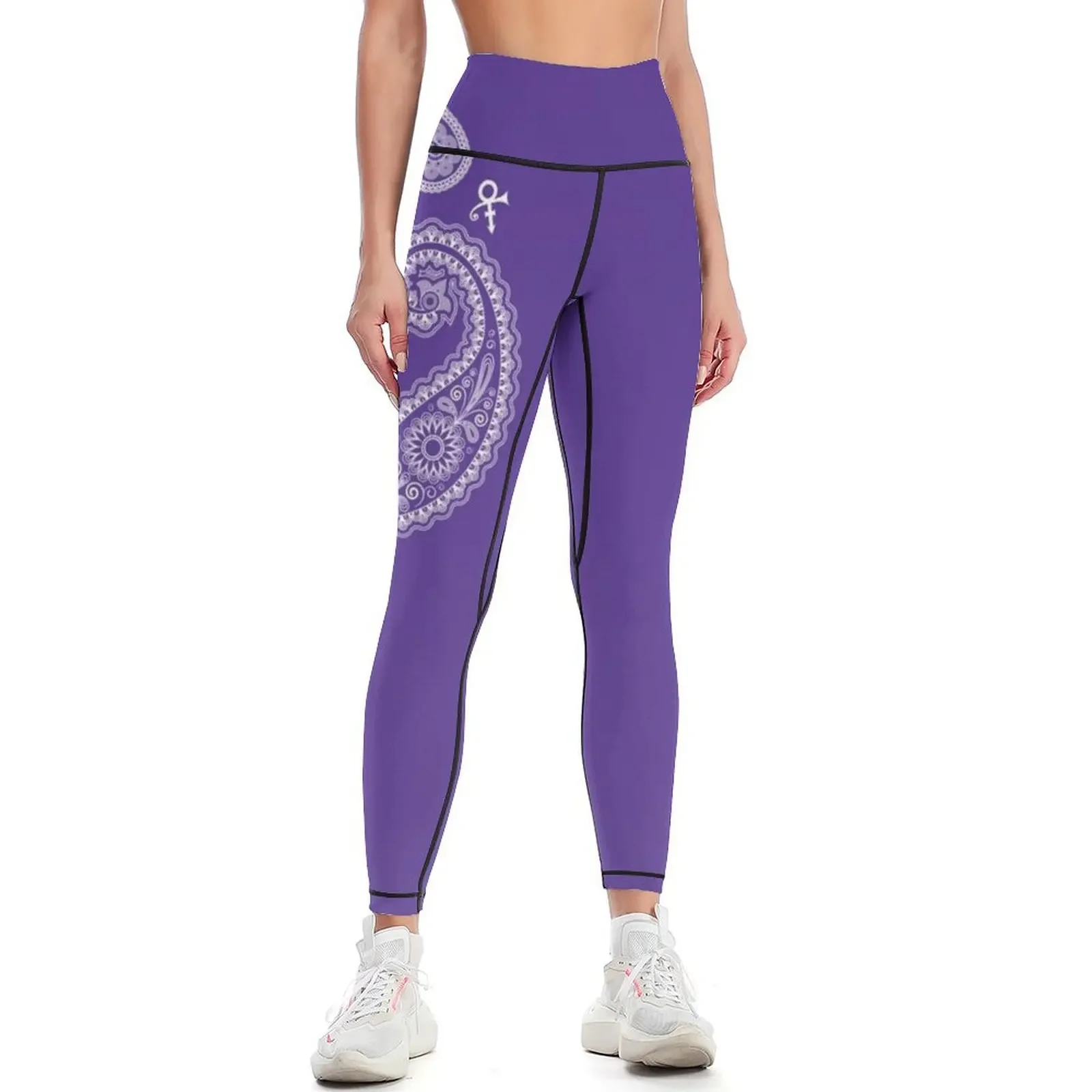 

PAISLEY LOVE PURPLE SYMBOL Leggings sporty woman push up Sportswear woman gym Sports pants for sports tennis for Womens Leggings