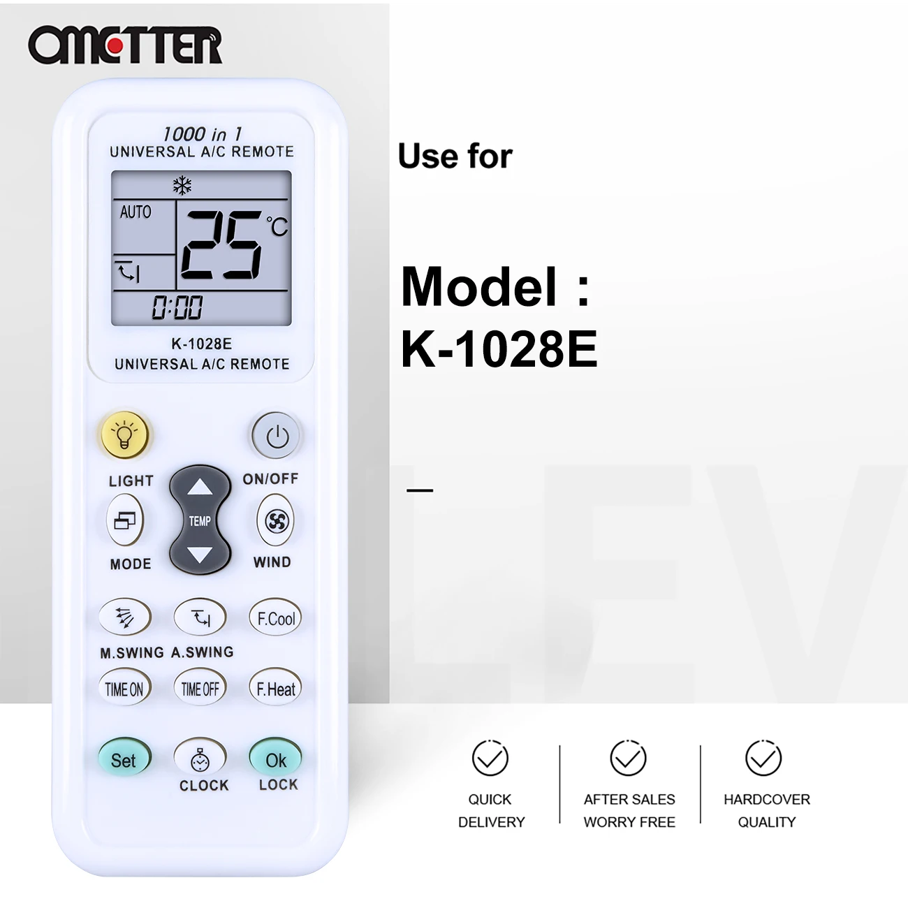 Universal K-1028E Low Power Consumption K-1028E Air Condition Remote LCD A/C Remote Control Controller
