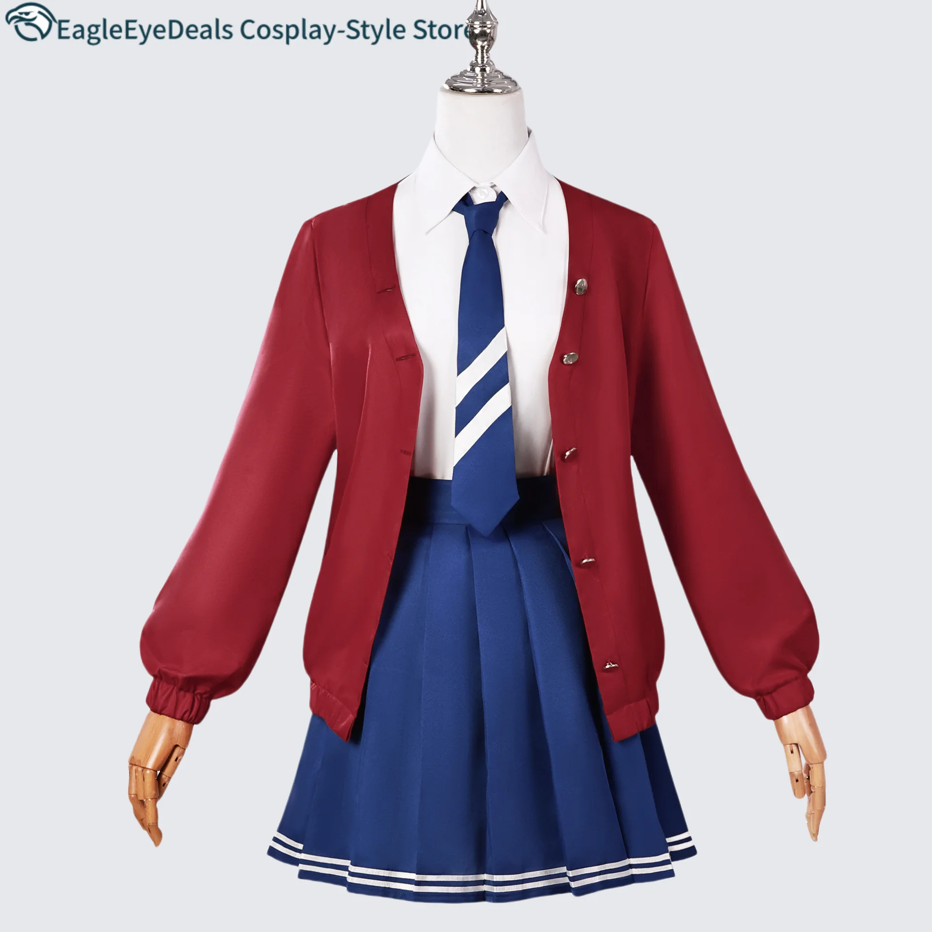 Game MiSide Crazy Mita Cosplay Costume Shoes Full Set Wig Role Play Primary Yandere Mita Cosplay Outfit Halloween For Women Men