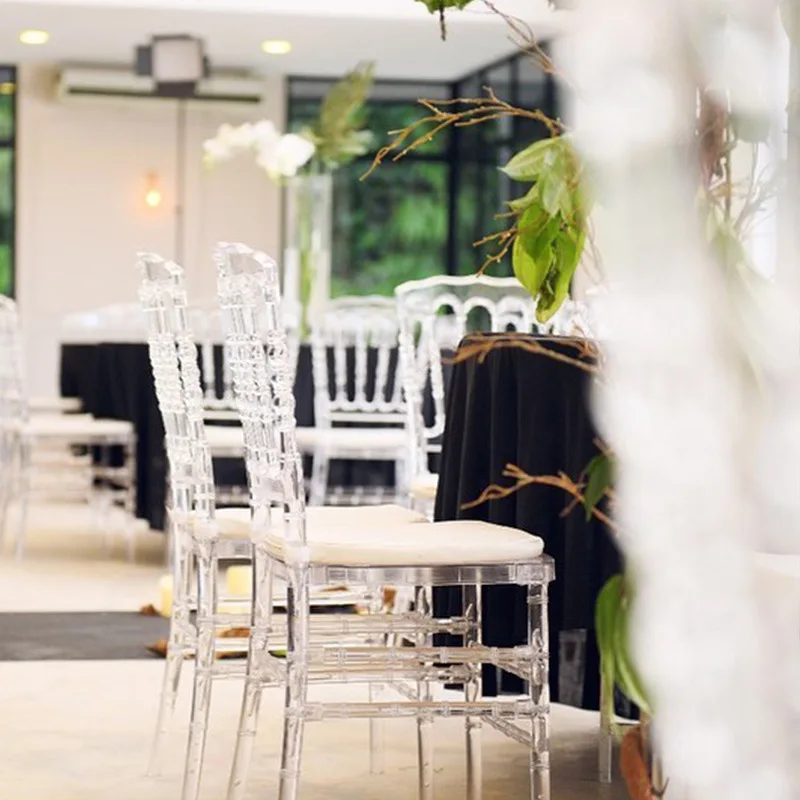 

Crystal transparent chair Commercial bamboo chair Napoleon Outdoor